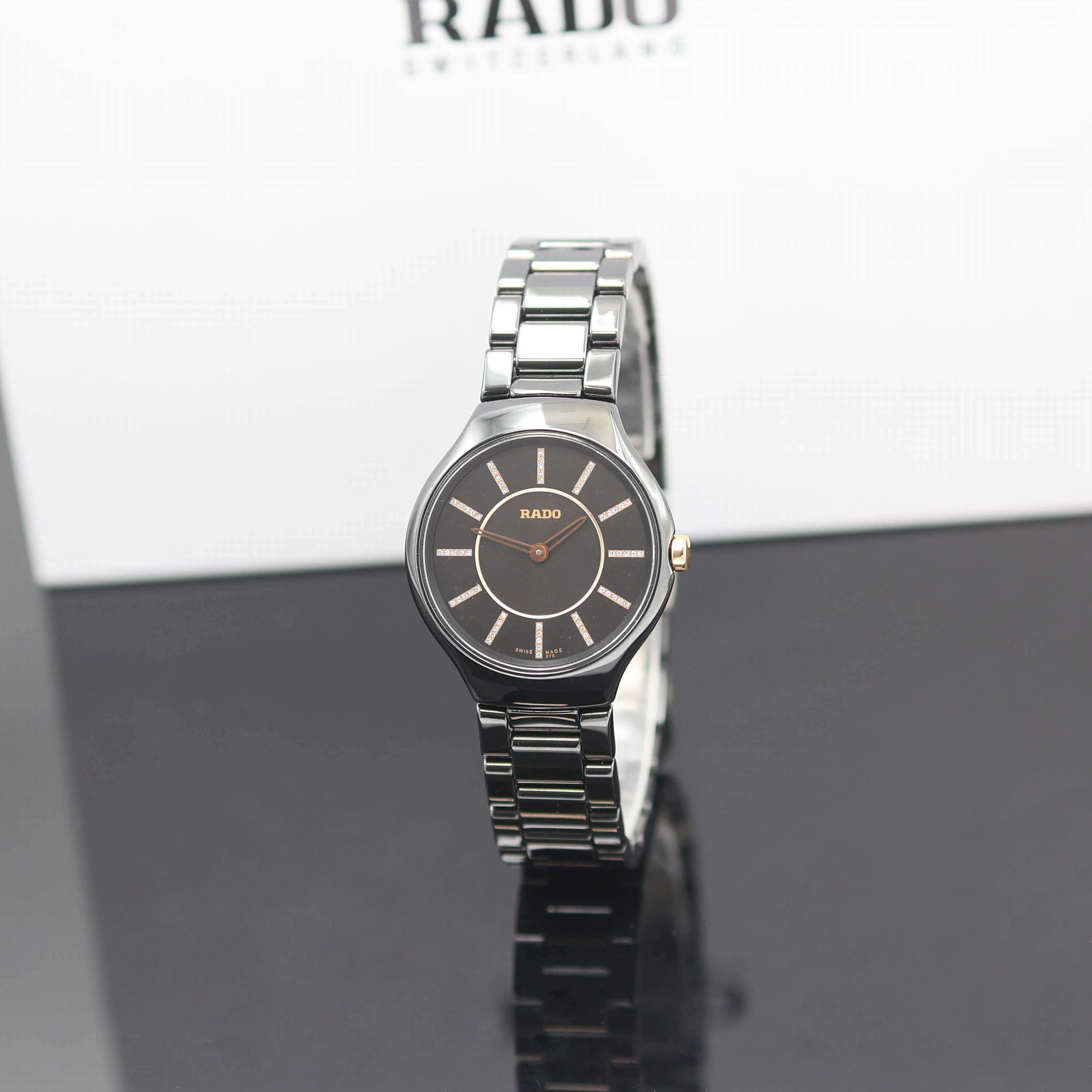 Image 27121310 - RADO True Damenarmbanduhr Referenz R27742702, quarz, schwarzes Keramikgeh. inkl. ...