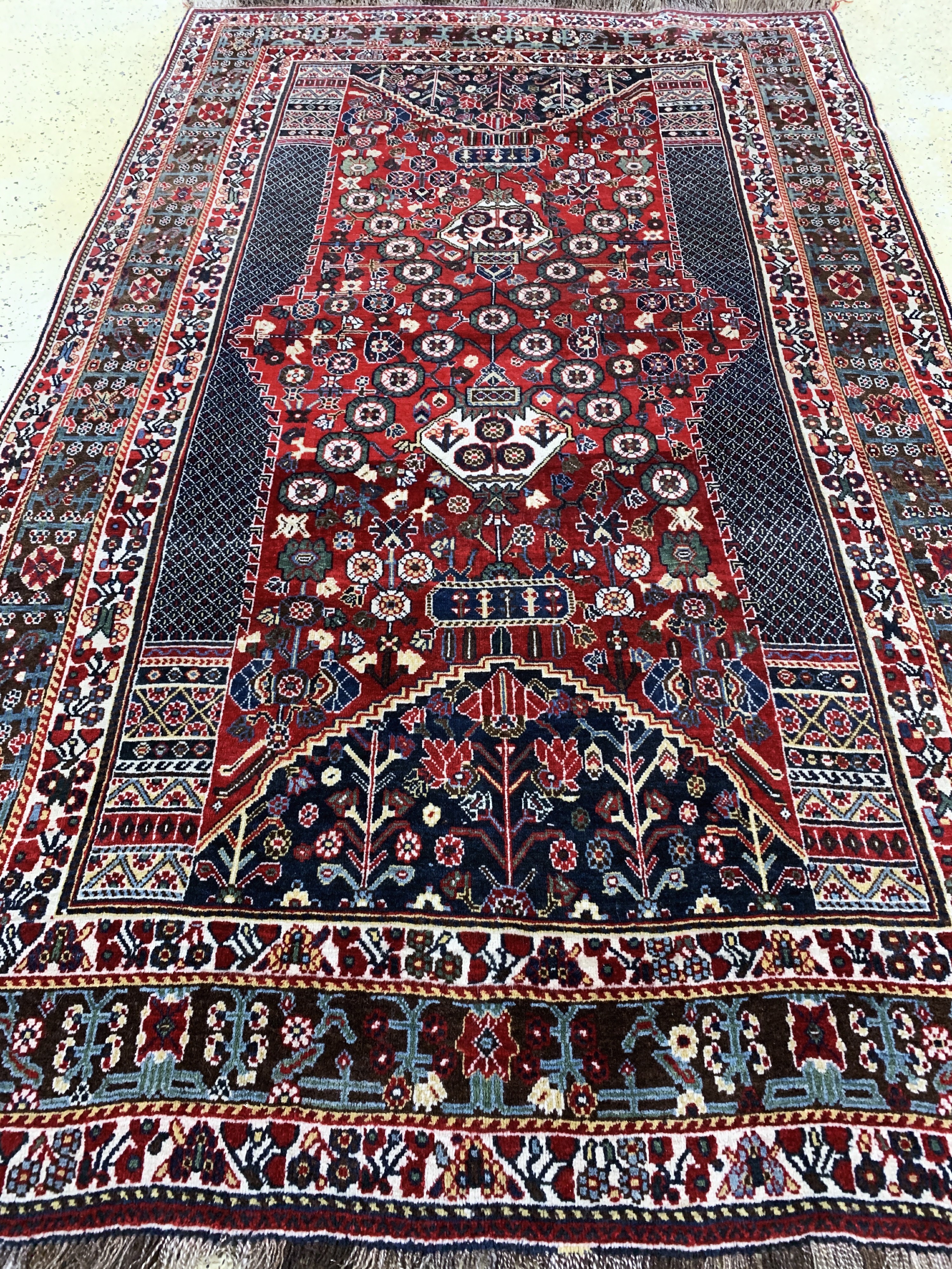 Detail f: Ghaschgai Kashkuli, Persien, Mitte 20.Jhd, Wolle auf Wolle, ca. 265 x 165 cm, EHZ: 1-2