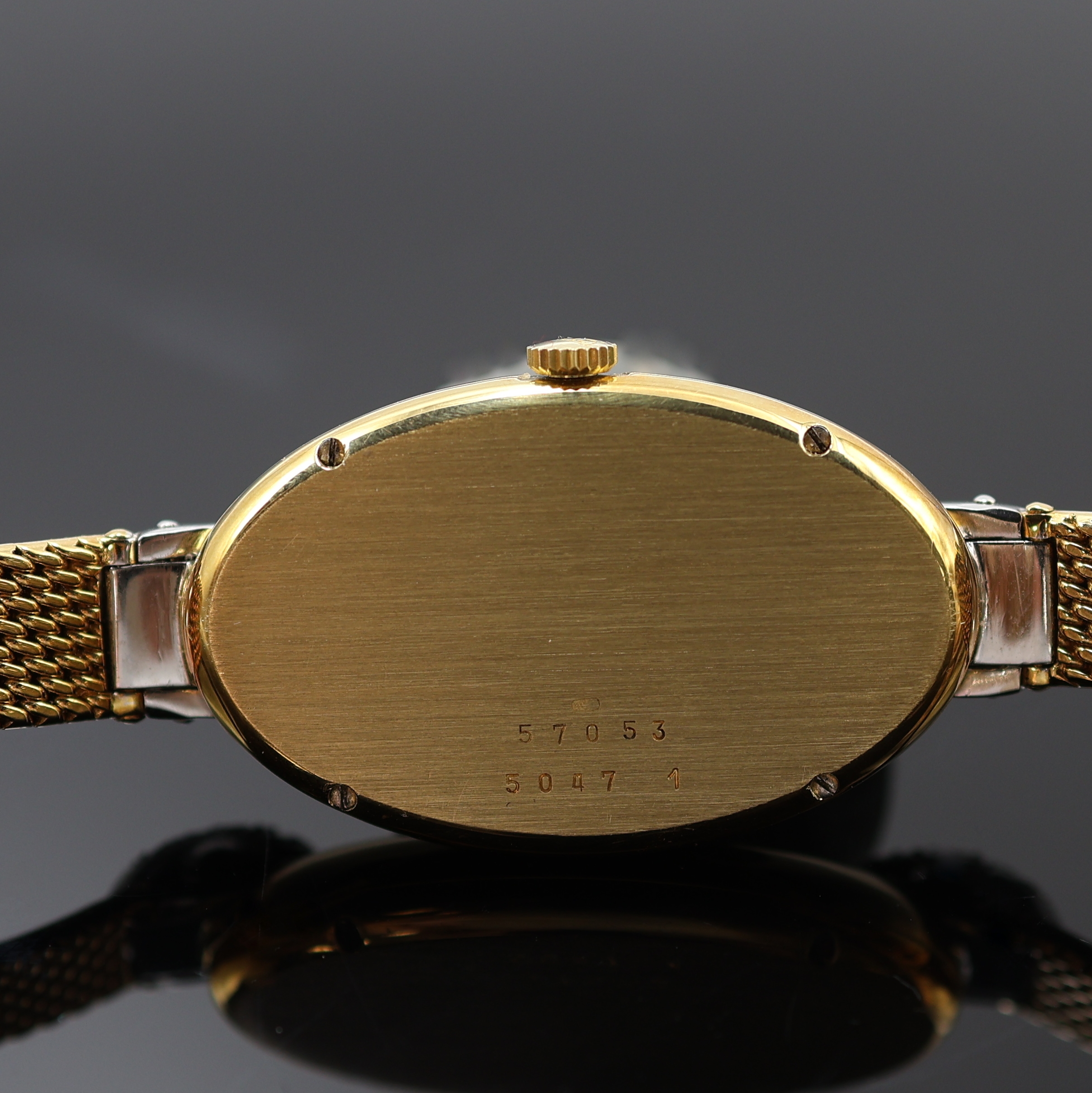 Detail g: CHOPARD Damenarmbanduhr in GG 750/000 mit Brillanten Referenz 5047 1, Schweiz verk. lt. beil. Rechnung 10/1983, Handaufzug, orig. Milanaiseband, ...