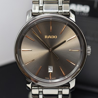 27121309b - RADO ungetragene Herrenarmbanduhr DiaMaster XL Referenz R14072137, quarz, silbergraues ...