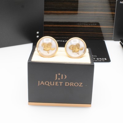 27121379b - Jaquet Droz Paar Manschettenknöpfe, limitierte Edition, RG 750/000, hier Nr 6 v. 88, m. ...
