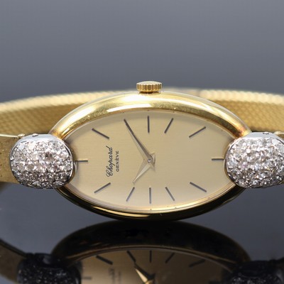 27121384a - CHOPARD Damenarmbanduhr in GG 750/000 mit Brillanten Referenz 5047 1, Schweiz verk. lt. ...