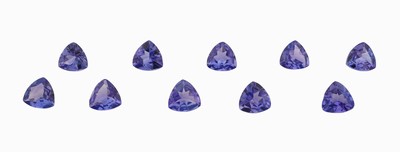 Image Lot 10 lose Tansanite zus. ca. 4.61 ct, facett. Triangeln Schätzpreis: 1300, - EUR