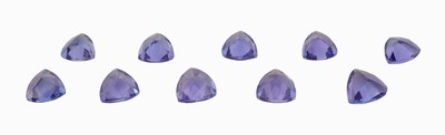 27121393a - Lot 10 lose Tansanite zus. ca. 4.61 ct, facett. Triangeln Schätzpreis: 1300, - EUR