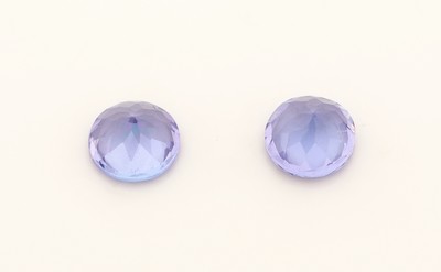 27121394a - Lot lose Tansanit-Pärchen, zus. ca. 0.72 ct, rundfacett. Schätzpreis: 200, - EUR