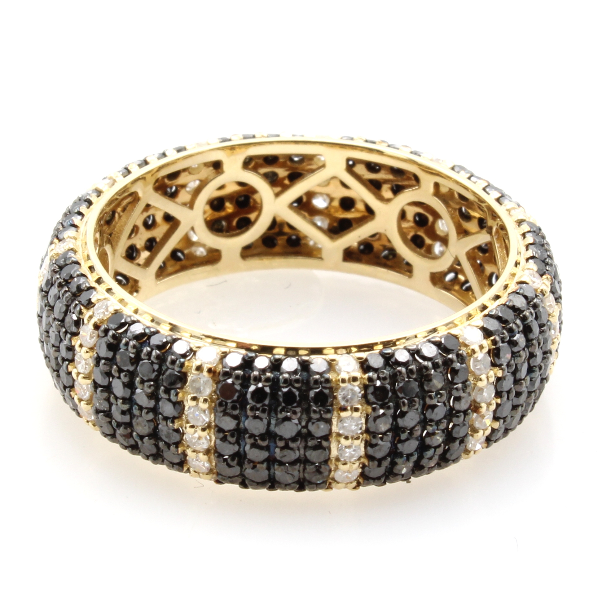 Image 27121403 - Ring mit Brillanten und Diamanten, GG 585/ 000, 264 Diam. zus. ca. 1.39 ct schwarz ...