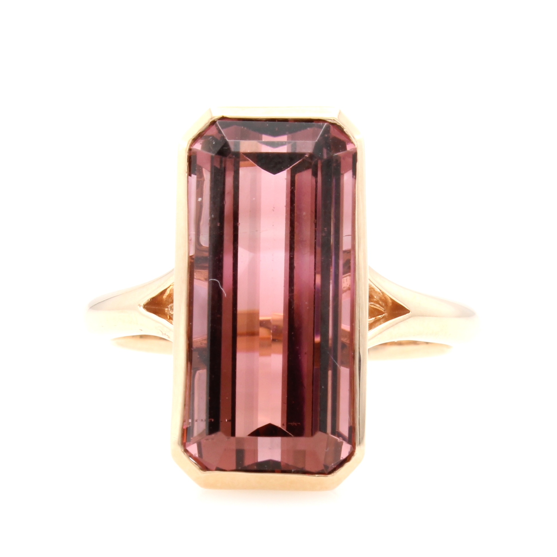 Image 27121426 - Ring mit Turmalin, RoséG 585/000, Turmalin v. rosé-brauner Farbe ca. 8.13 ct, RW ca. ...