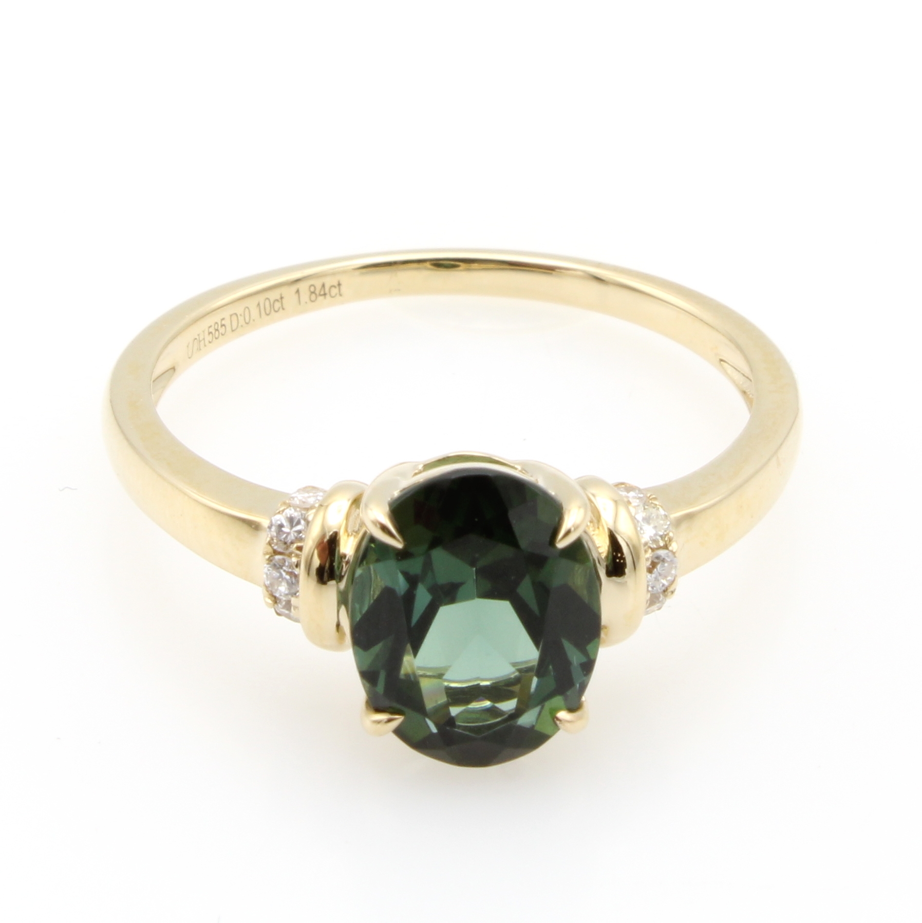 Image 27121432 - Ring mit Turmalin und Brillanten, WG 585/000, 10 Brill. zus. ca. 0.10 ct feines ...