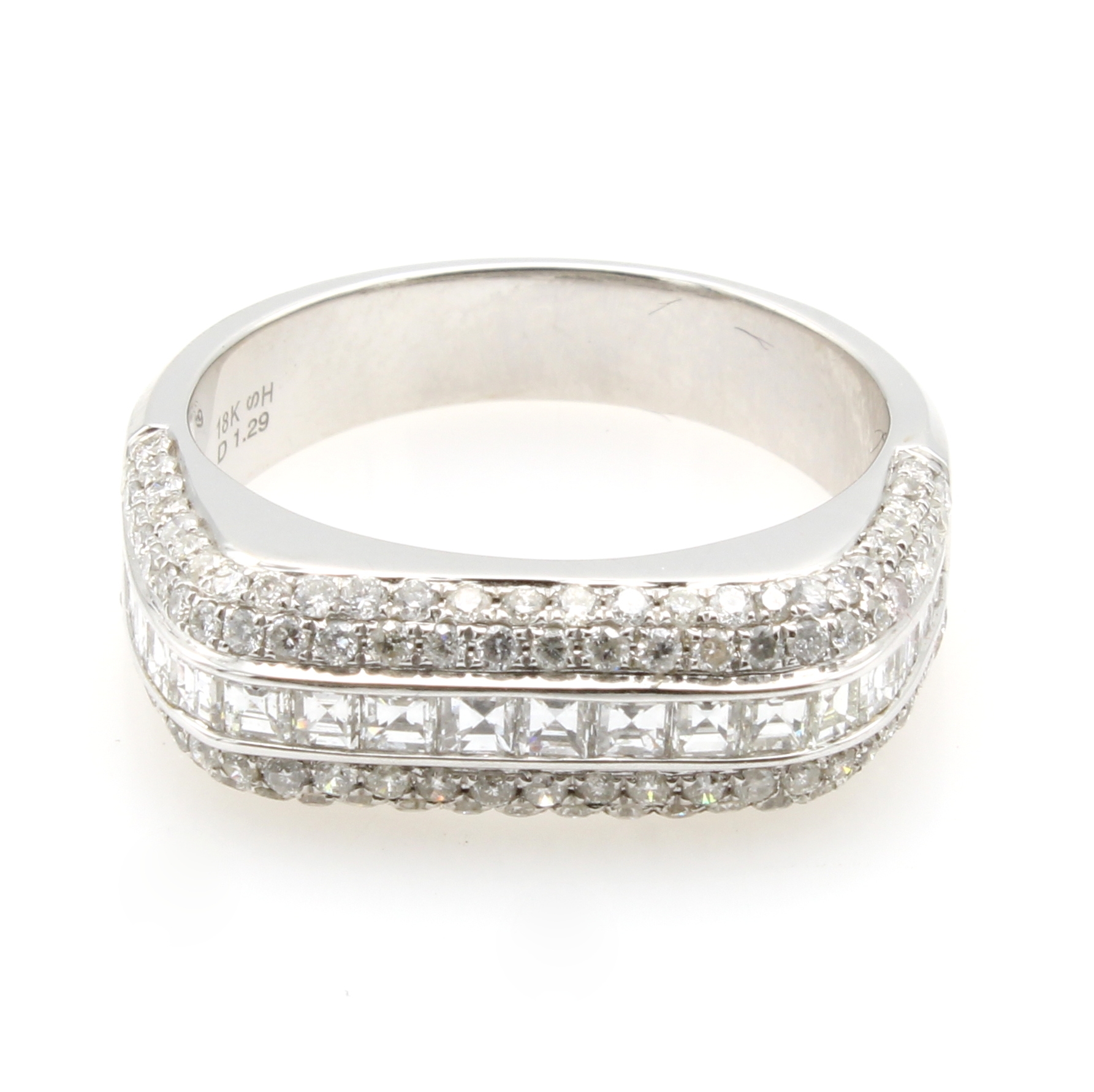 Image 27121435 - Ring mit Brillanten und Diamanten, WG 750/ 000, 130 Diam. u. Brill. zus. ca. 1.29 ct ...