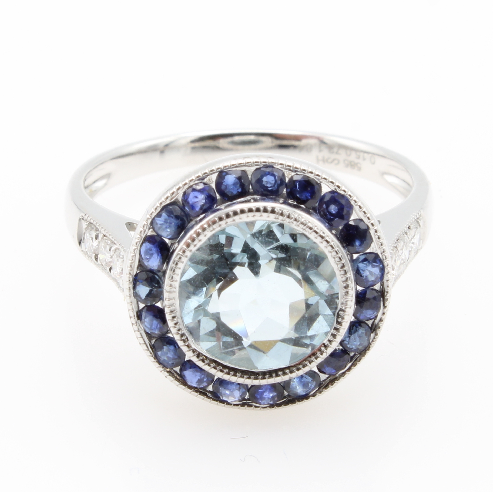 Image 27121439 - Ring mit Brillanten und Farbsteinen, WG 585/000, 6 Brill. zus. ca. 0.15 ct feines ...