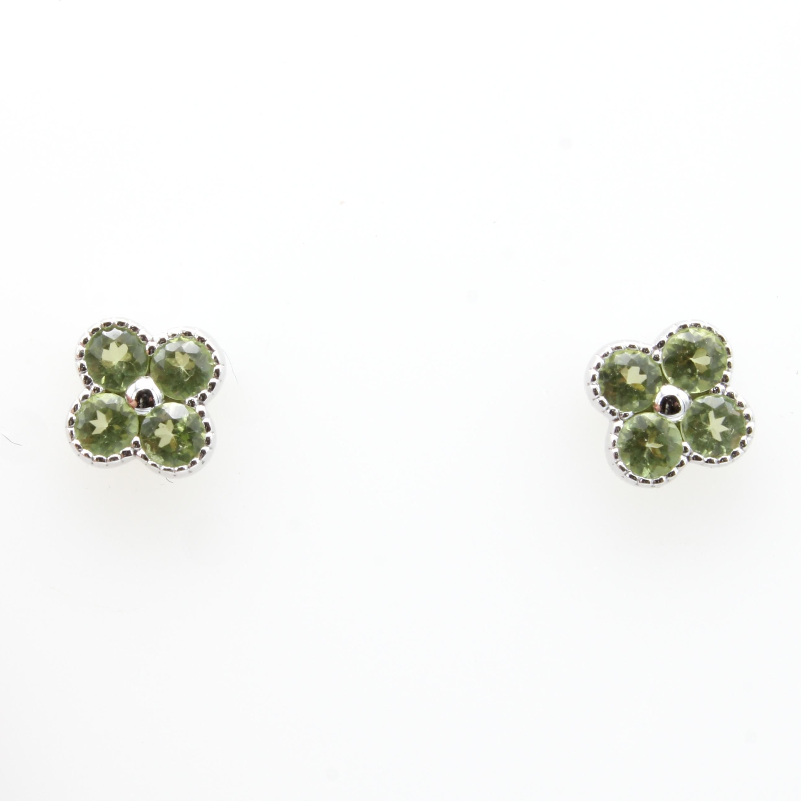 Image 27121459 - Paar Ohrstecker mit Peridots, WG 585/000, 8 Peridots zus. ca. 0.57 ct Schätzpreis: 800, ...