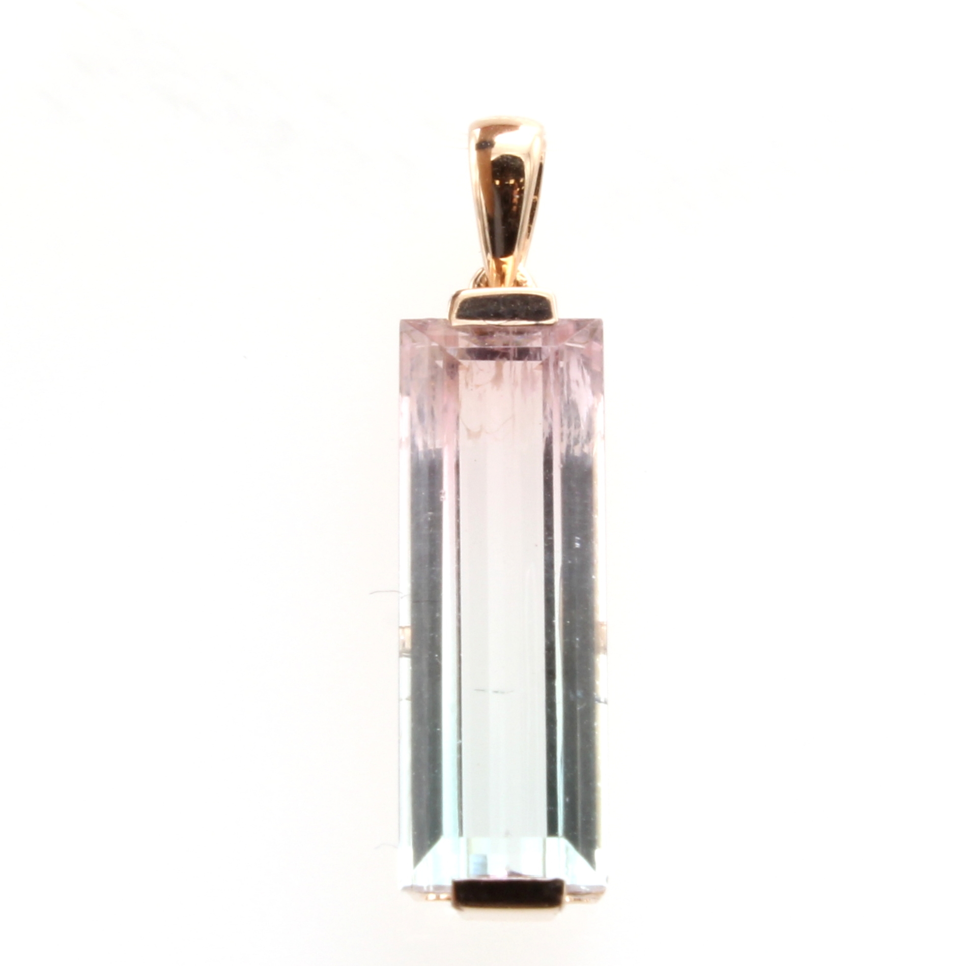 Image 27121477 - Anhänger mit Turmalin, RoséG 585/000, Tur- malin v. rosé-hellblauer Farbe ...