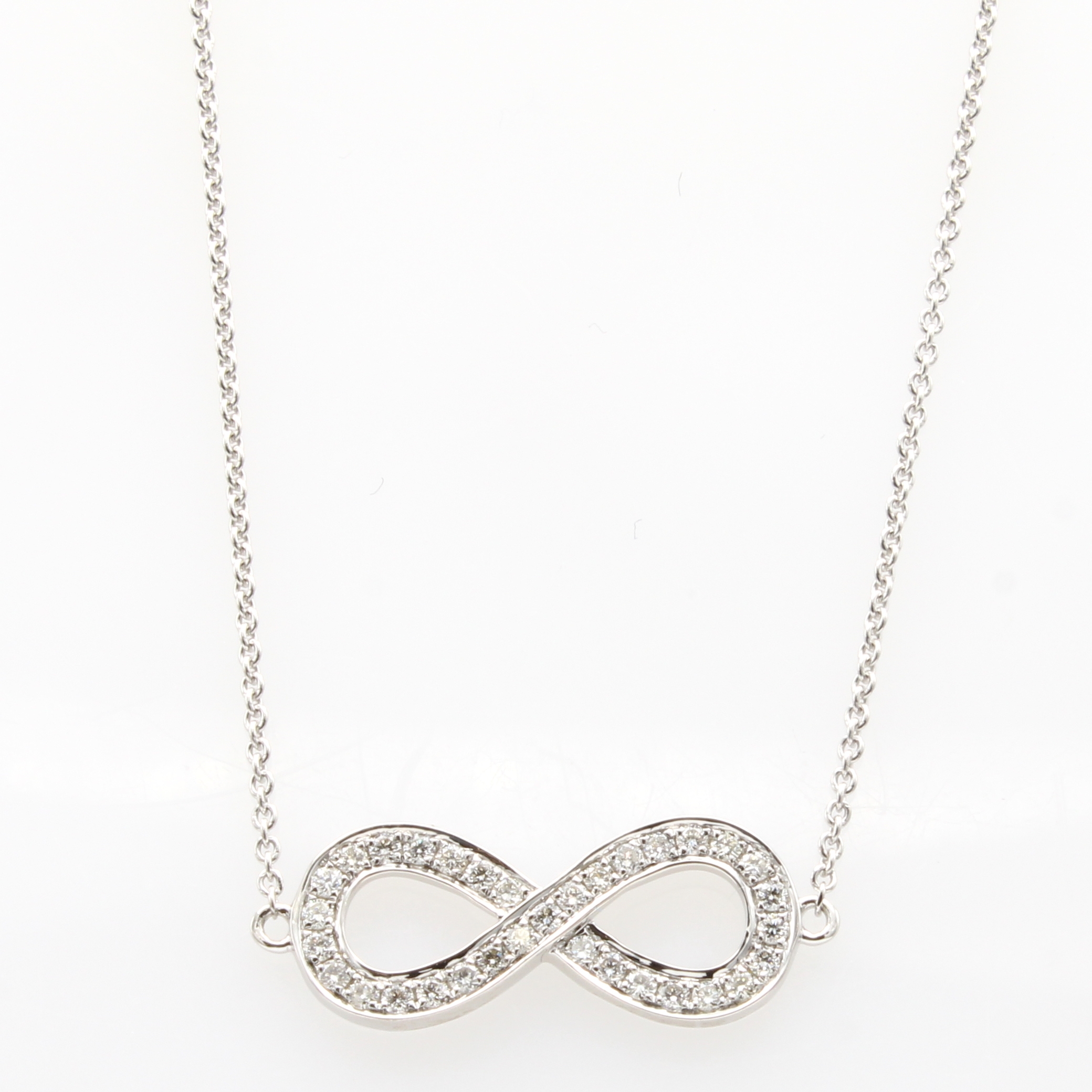 Image 27121490 - Collier ´Infinity´ mit Brillanten, WG 585/ 000, 33 Brill. zus. ca. 0.28 ct Weiß/vs, in ...