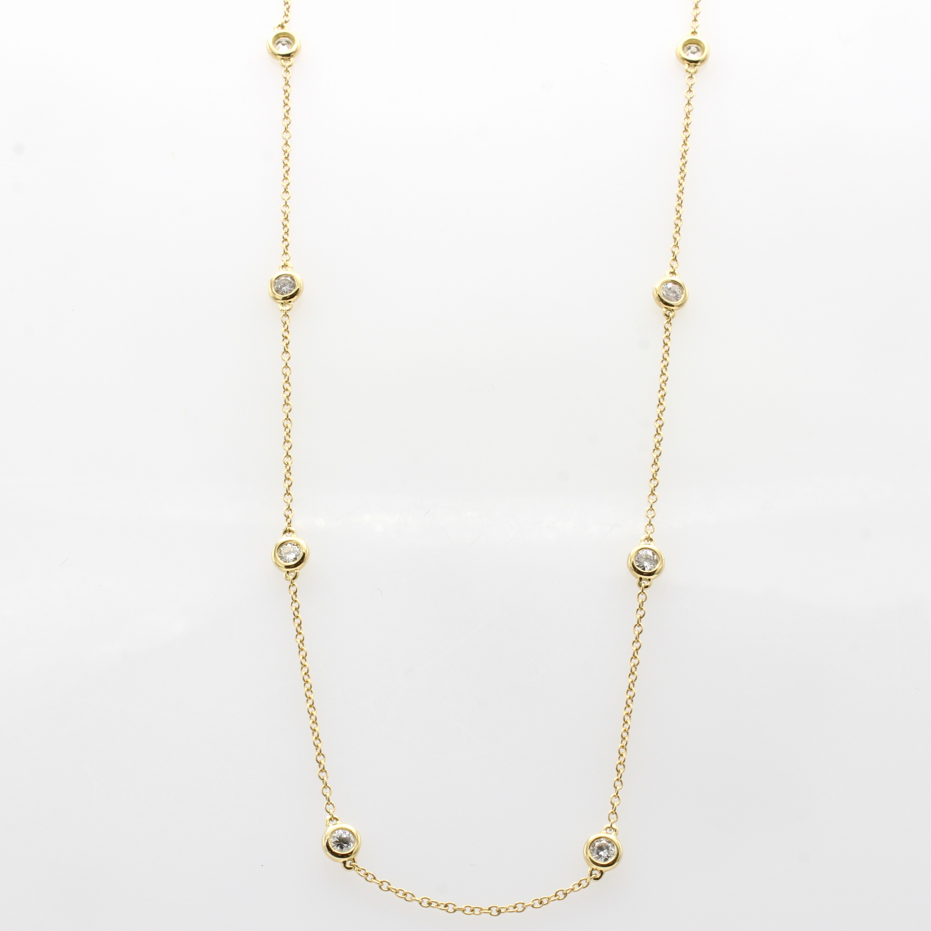 Image 27121495 - Collier mit Brillanten, GG 750/000, 12 Brill. in Kette integriert zus. ca. 0.75 ct ...
