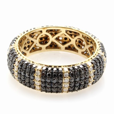 Image Ring mit Brillanten und Diamanten, GG 585/ 000, 264 Diam. zus. ca. 1.39 ct schwarz ...
