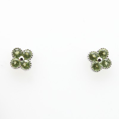 Image Paar Ohrstecker mit Peridots, WG 585/000, 8 Peridots zus. ca. 0.57 ct Schätzpreis: 800, ...