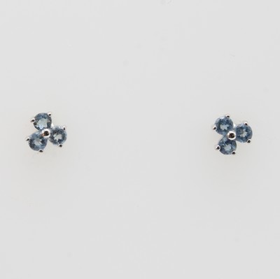 Image Paar Ohrstecker mit Aquamarinen, WG 585/000,6 Aquamarine zus. ca. 0.18 ct Schätzpreis: ...
