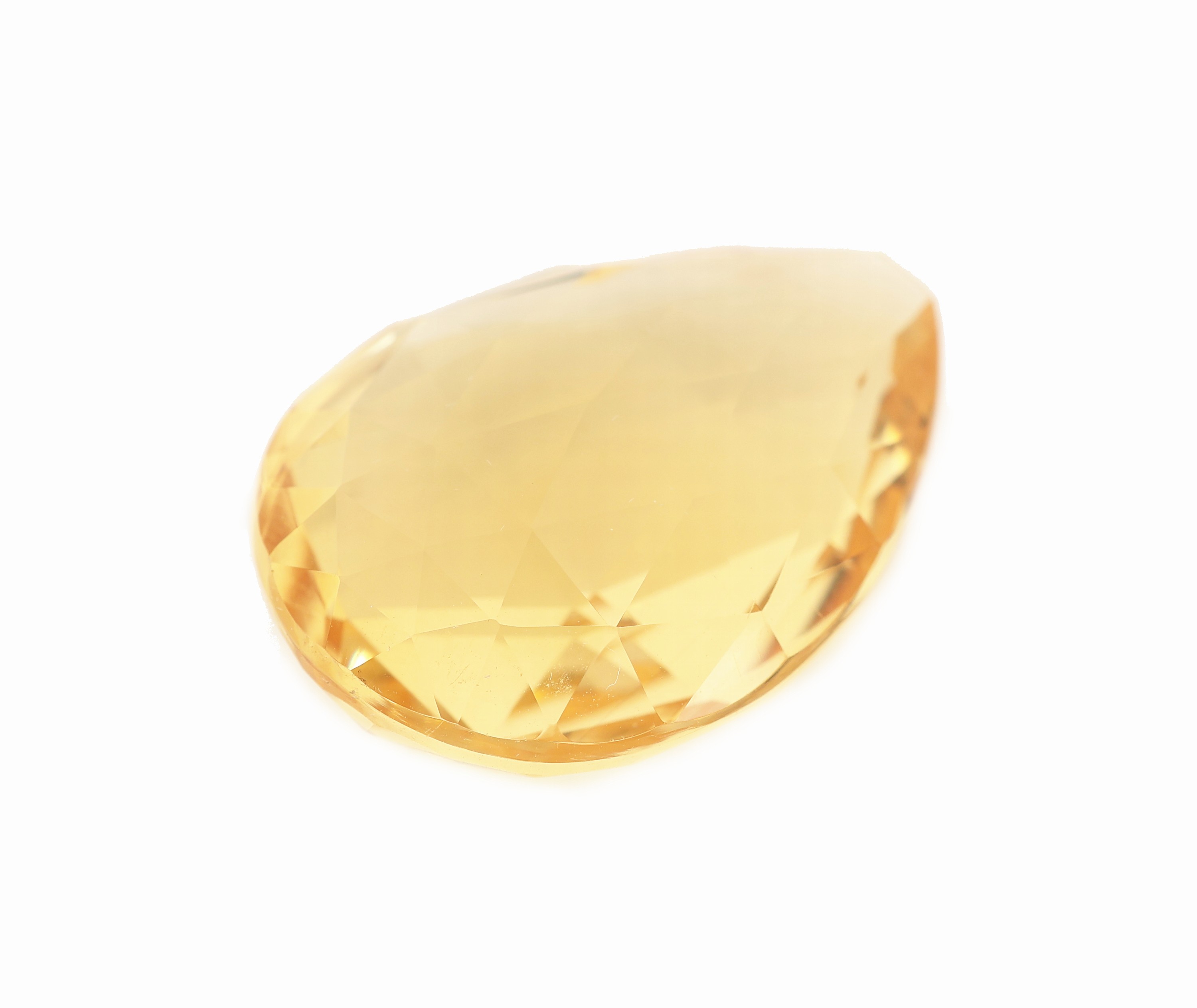 Detail a: Loser facett. Citrintropfen 44.10 ct, im Scherenschliff