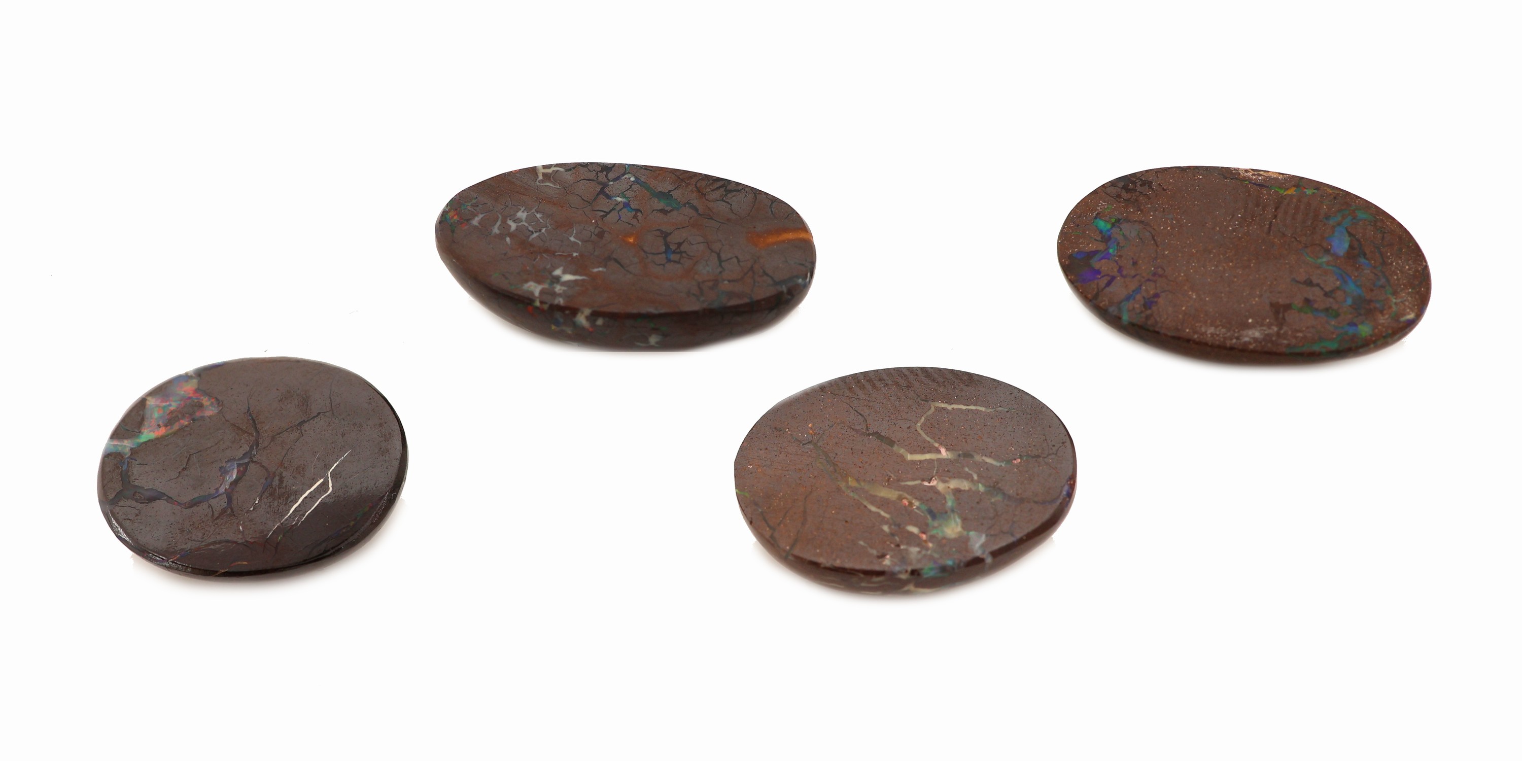 Detail a: Lot 4 lose Boulderopal-Cabochons zus. 40.18 ct, oval