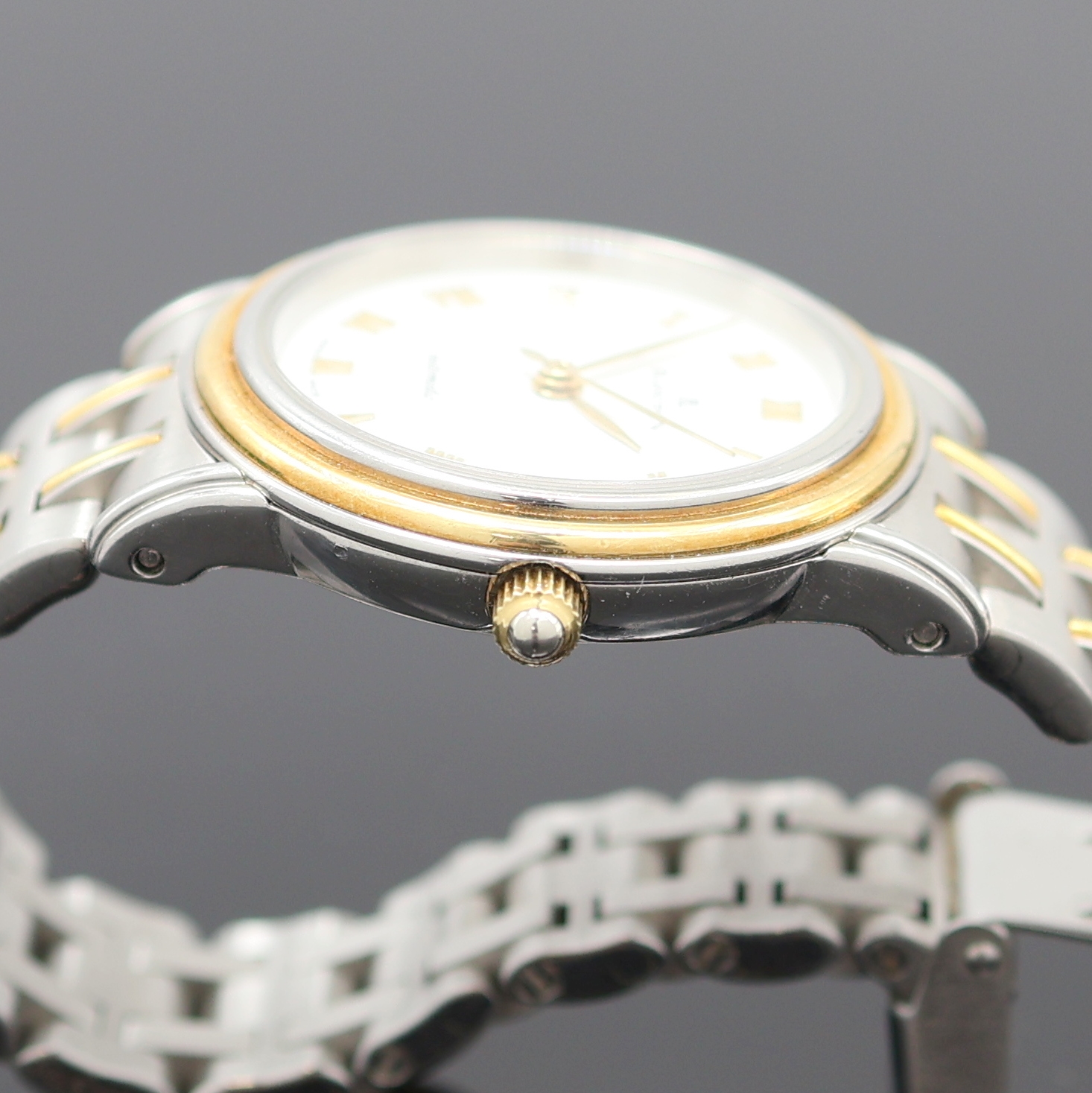 Detail c: BLANCPAIN Damenarmbanduhr Villeret, Schweiz um 1990, Automatik, 2-teil. Geh. in Edelstahl/Gold kombiniert inkl. Gliederband m. Faltschl., Glasrand ...