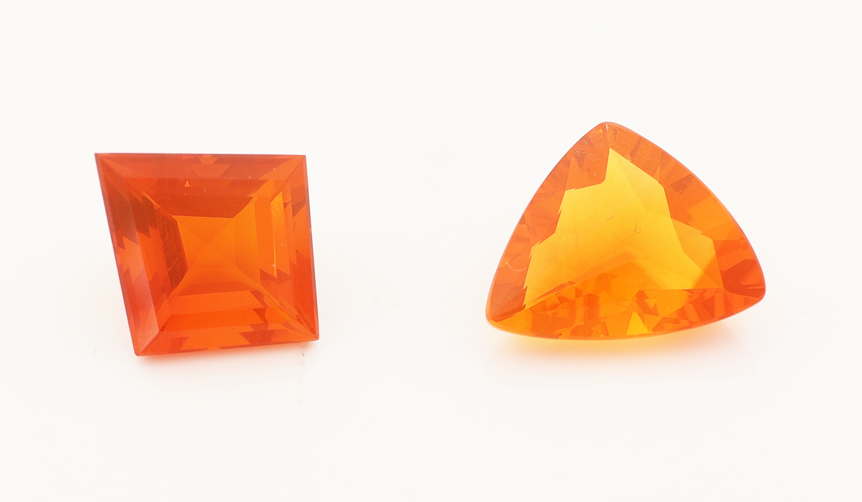 Image 27121524 - Lot 2 lose facett. Feueropale zus. 7.87 ct, 1 x Buff-Top-Schliff, 1 x Kite-Schliff ...