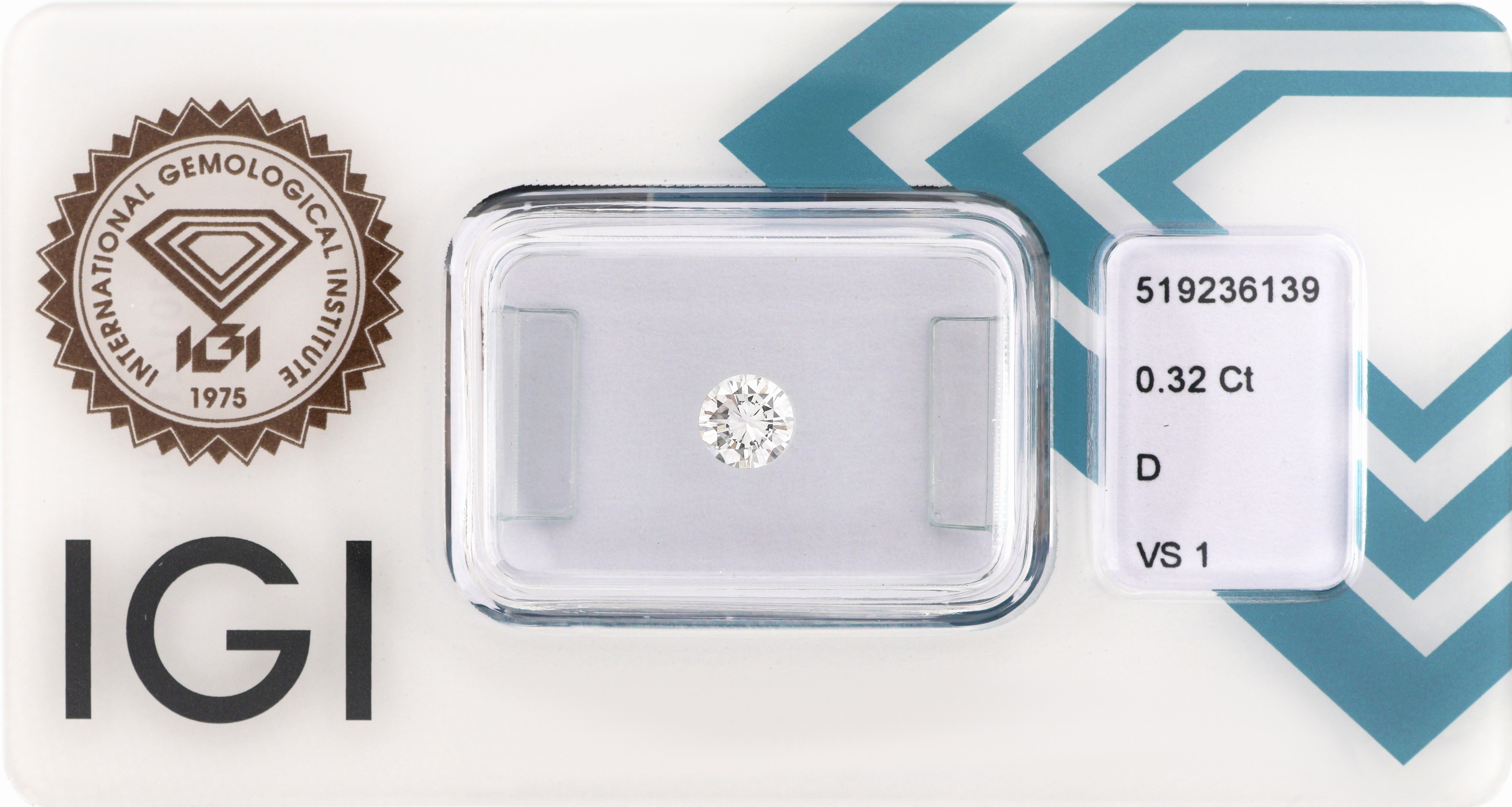 Image 27121544 - Loser Brillant, 0.32 ct hochfeines Weiß(D) /vs1, eingeschweißt, mit IGI-Expertise ...