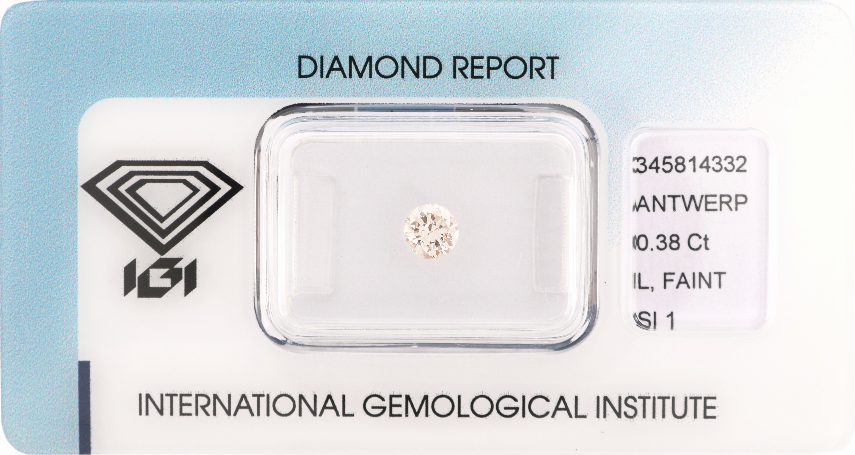 Image 27121559 - Loser Brillant 0.38 ct faint Brown(L)/si1, eingeschweißt, mit IGI-Expertise ...