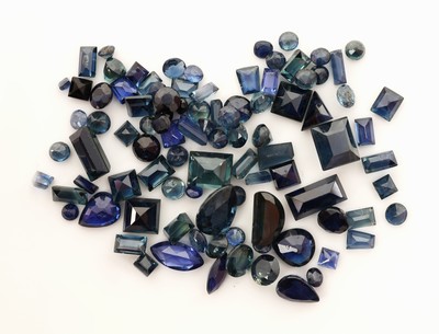 Image Lot lose facett. Saphire zus. 14.60 ct, in versch. Schliffformen und Farbnuancen ...