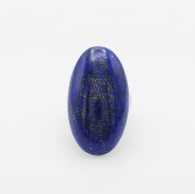 Image Ring mit Lapislazuli, 925er Silber, ovaler Lapislazuli ca. 20-35 mm, RW ca. 55