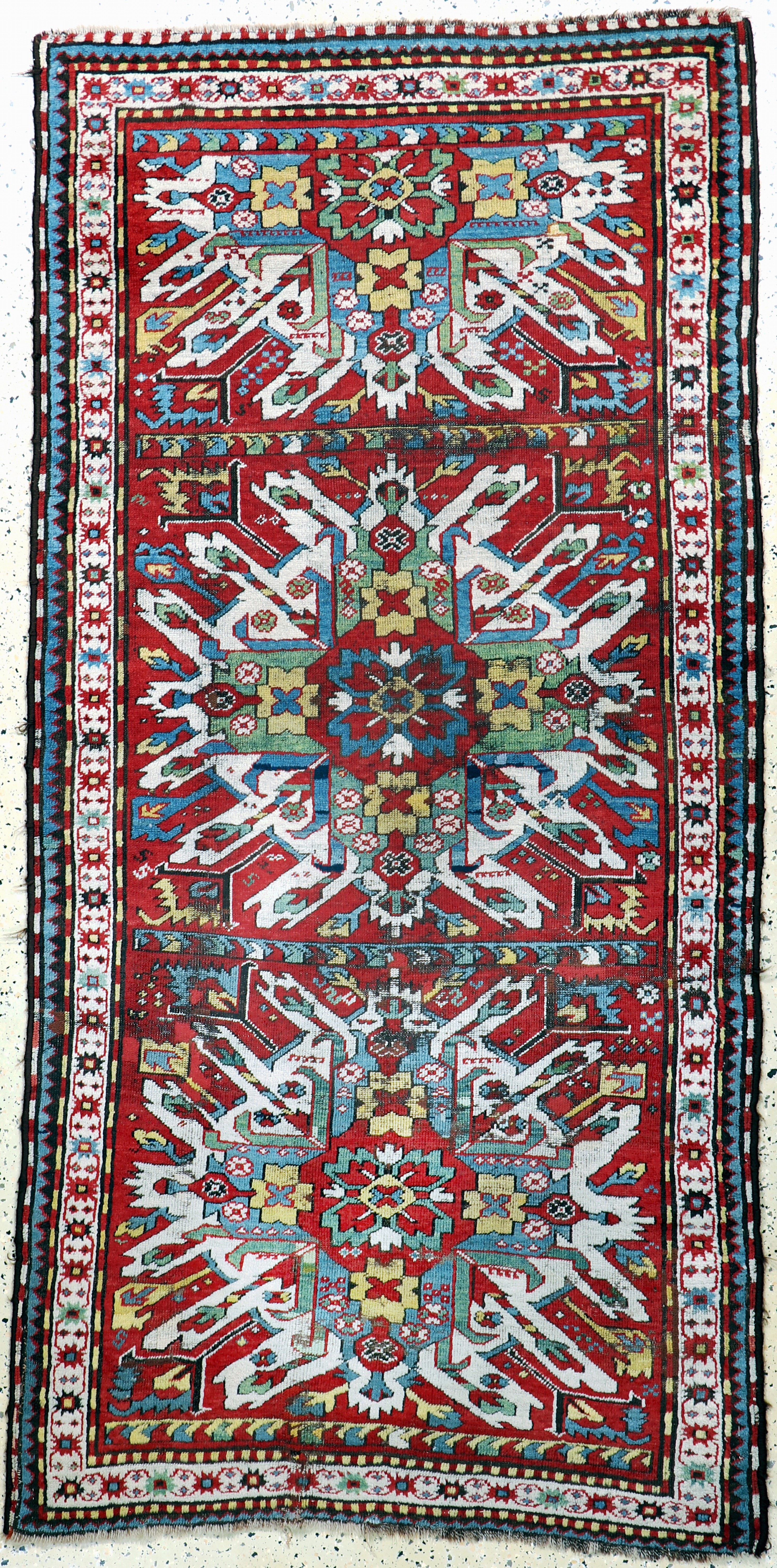 Image 27121624 - Tschelabed´Adler-Kazak´antik, Kaukasus, 19.Jhd, Wolle auf Wolle, ca. 226 x 114 cm, EHZ: ...