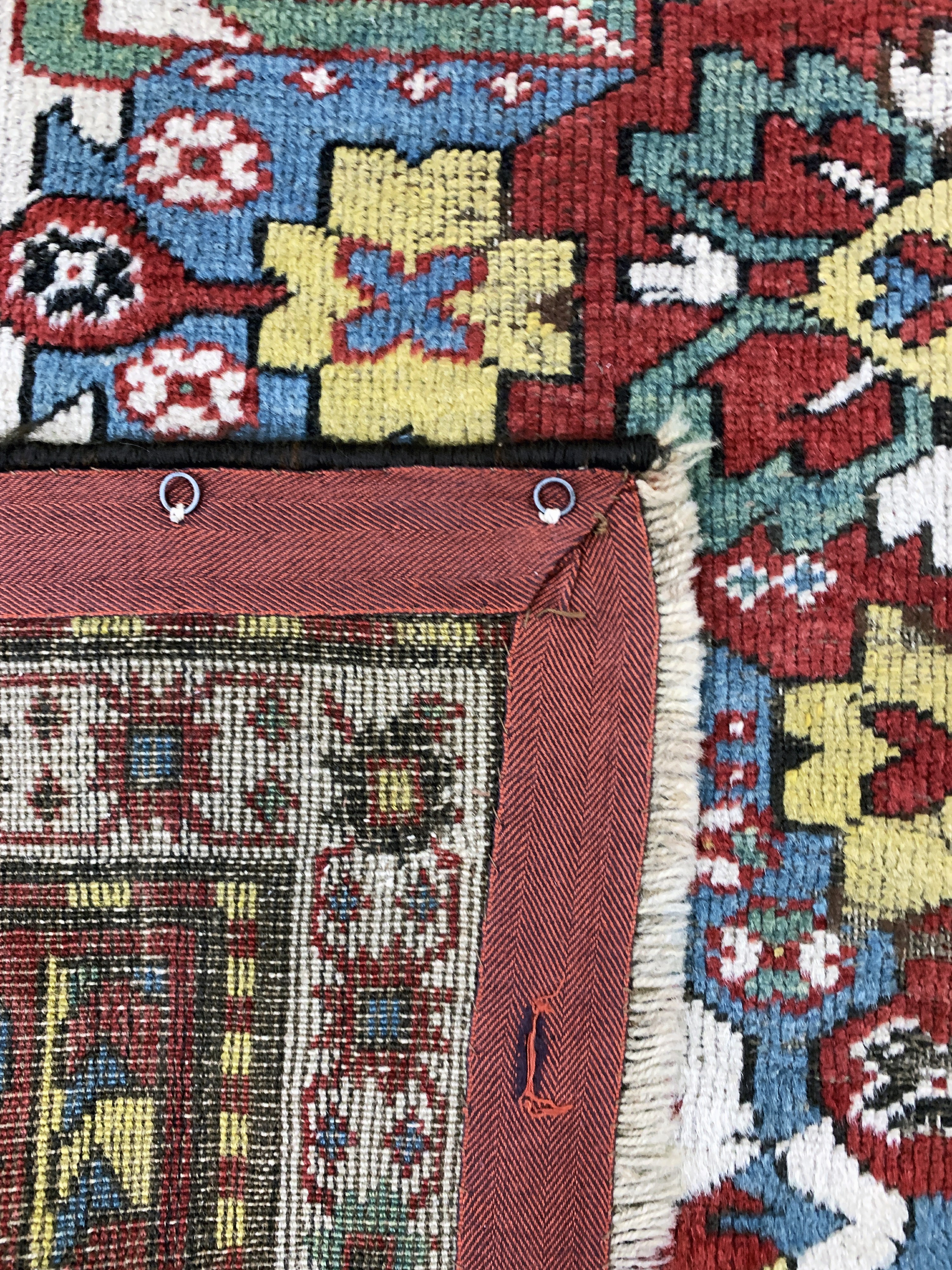 Detail e: Tschelabed"Adler-Kazak"antik, Kaukasus, 19.Jhd, Wolle auf Wolle, ca. 226 x 114 cm, EHZ: 3