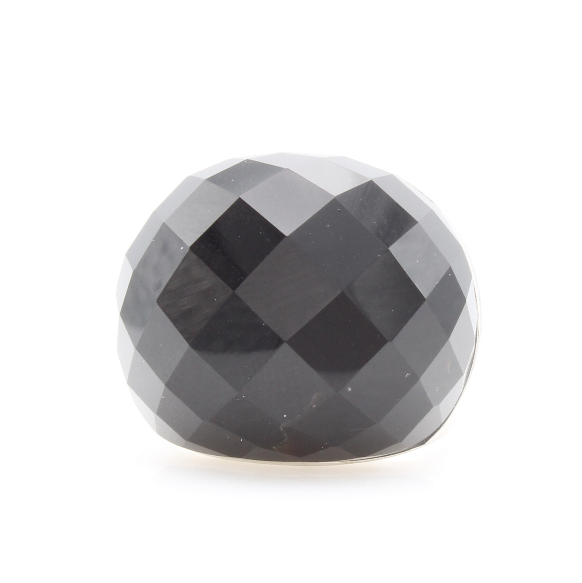 Image 27121645 - Ring mit Onyx, 925er Silber, facett. Onyx, RW ca. 59
