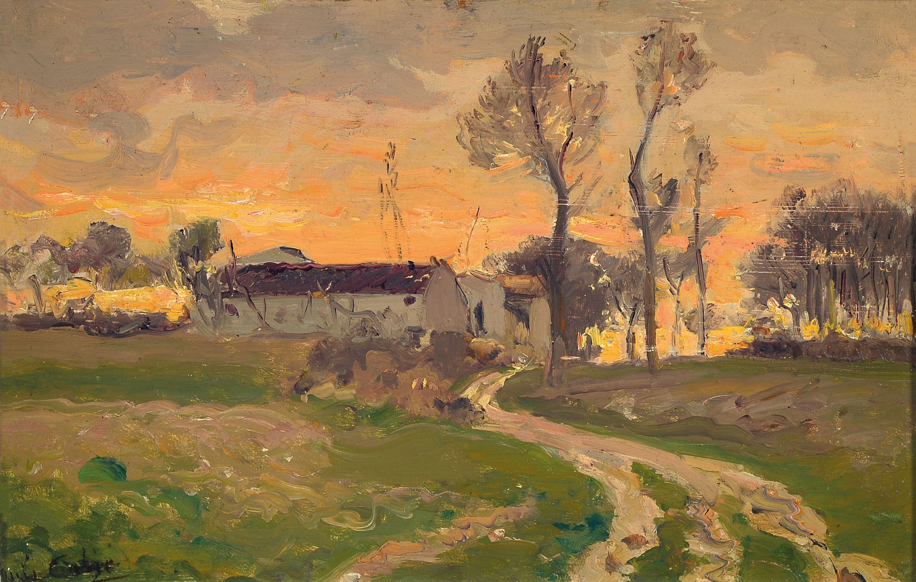 Image 27121646 - Louis Alexandre Cabie, 1853 Dol-de-Bretagne -1939 Bordeaux, französische Landschaft mit ...