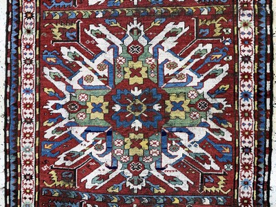 27121624b - Tschelabed´Adler-Kazak´antik, Kaukasus, 19.Jhd, Wolle auf Wolle, ca. 226 x 114 cm, EHZ: ...