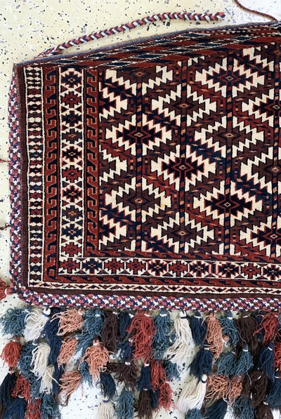 27121626b - Yomud Asmalyk antik, Turkmenistan, 19.Jhd, Wolle auf Wolle, ca. 123 x 67 cm, EHZ: 2 ...