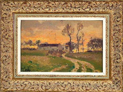 27121646k - Louis Alexandre Cabie, 1853 Dol-de-Bretagne -1939 Bordeaux, französische Landschaft mit ...