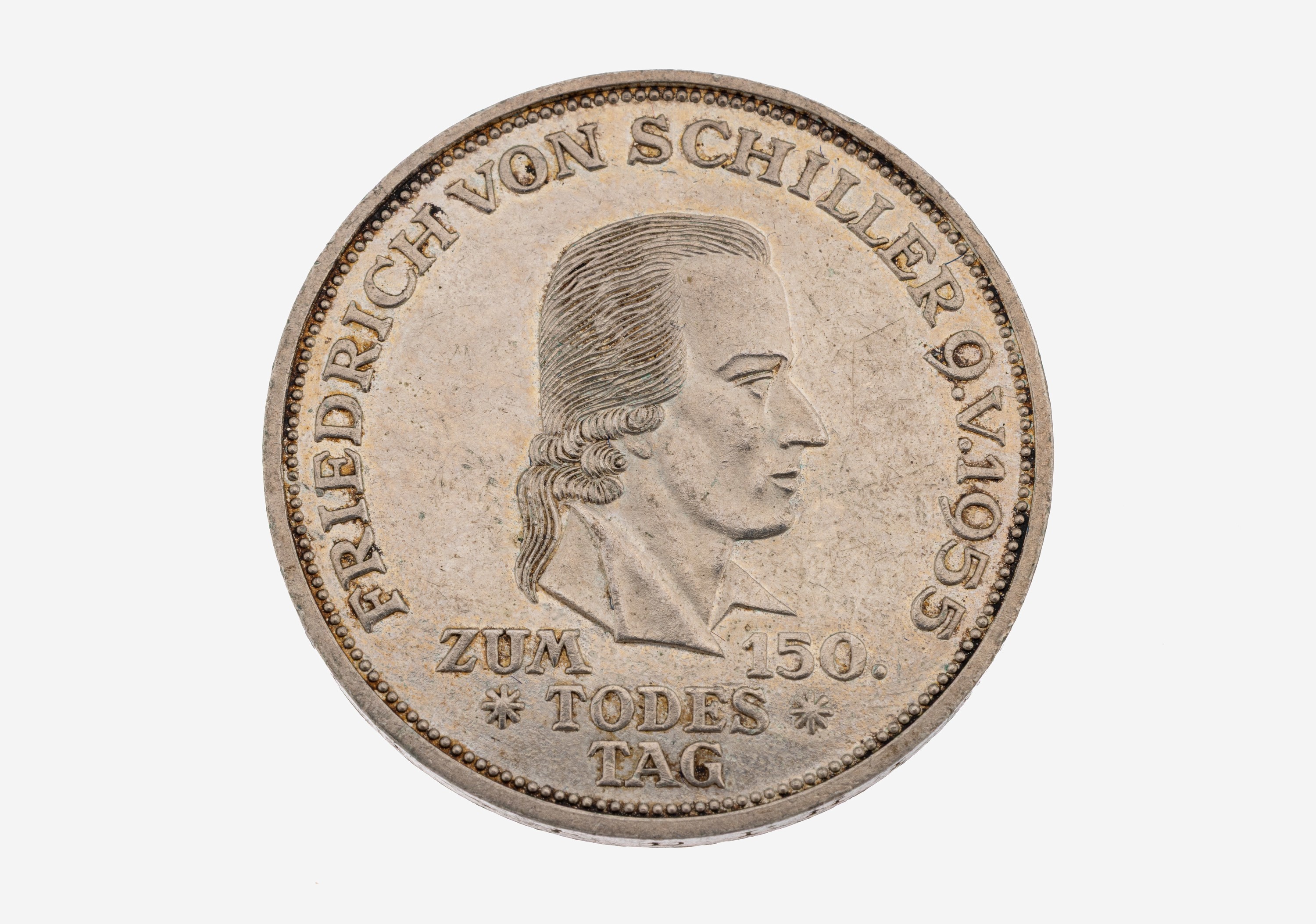 Image 27122325 - Silbermünze, 5 Mark, Deutschland, 1955, 150. Todestag Friedrich Schiller