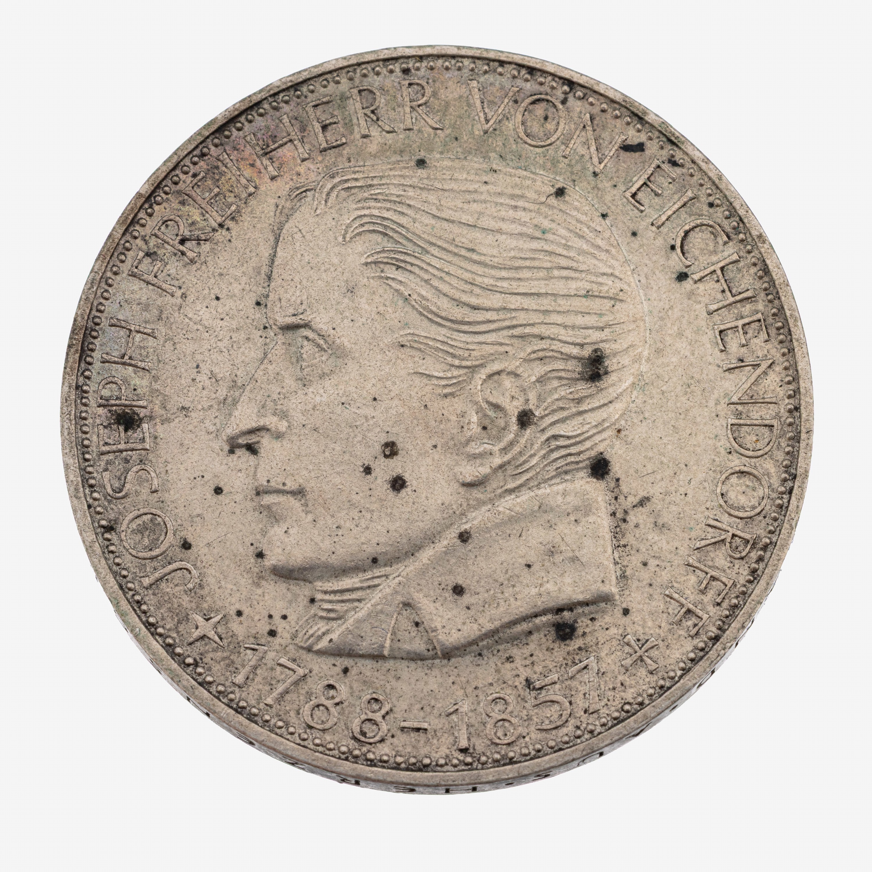Image 27122326 - Silbermünze, 5 Mark, Deutschland, 1957, JosephFreiherr von Eichendorff
