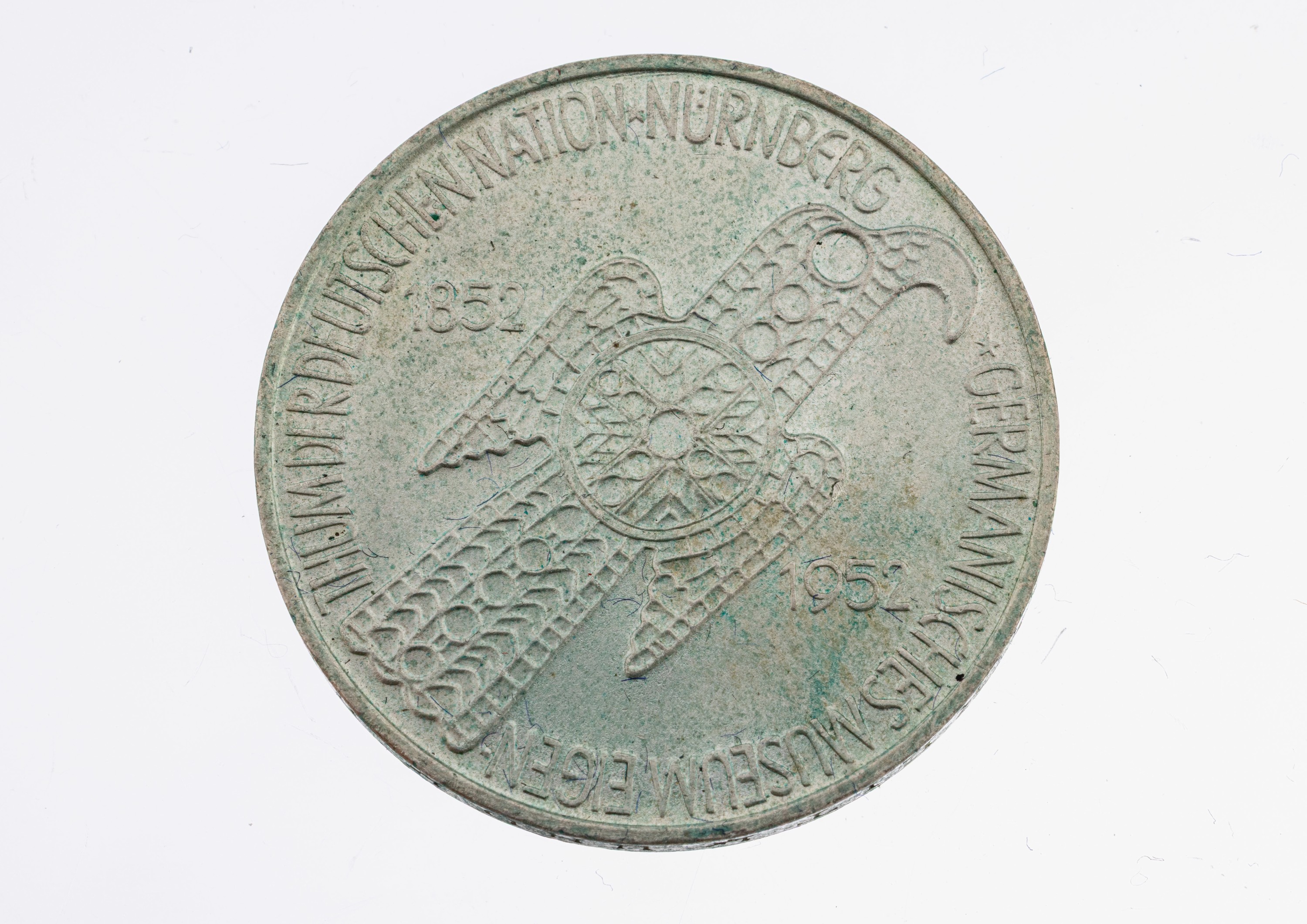 Image 27122328 - Silver coin, 5 Mark , Germany, 1952, Germanic Museum Nuremberg, tarnished