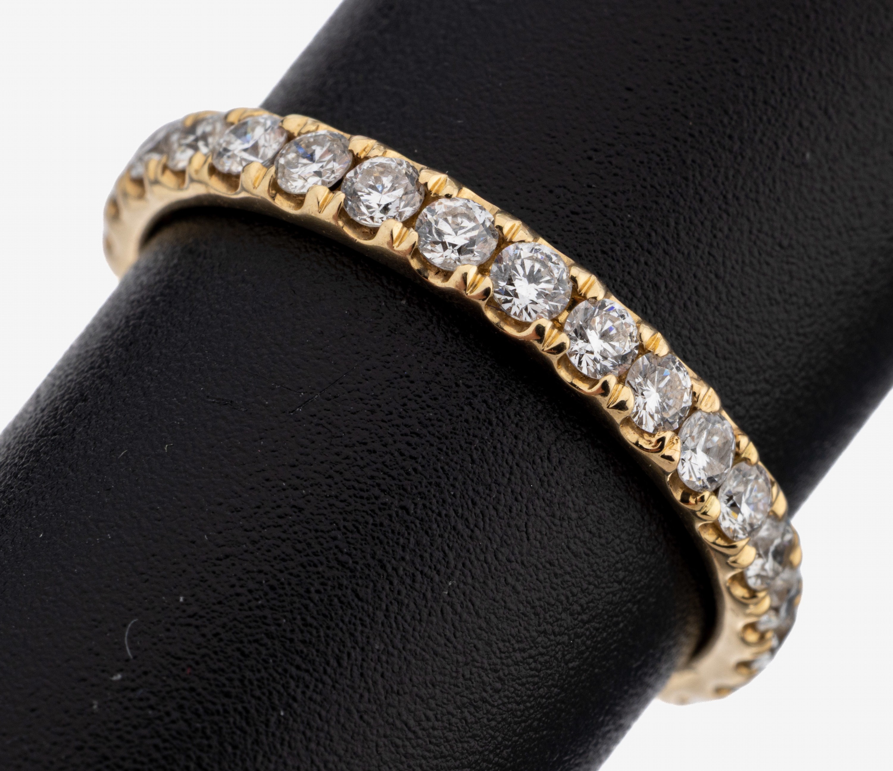 Image 27122364 - 14 kt Gold Brillant-Memoryring, GG 585/000,29 Brillanten zus. ca. 1.0 ct (grav.) feines ...