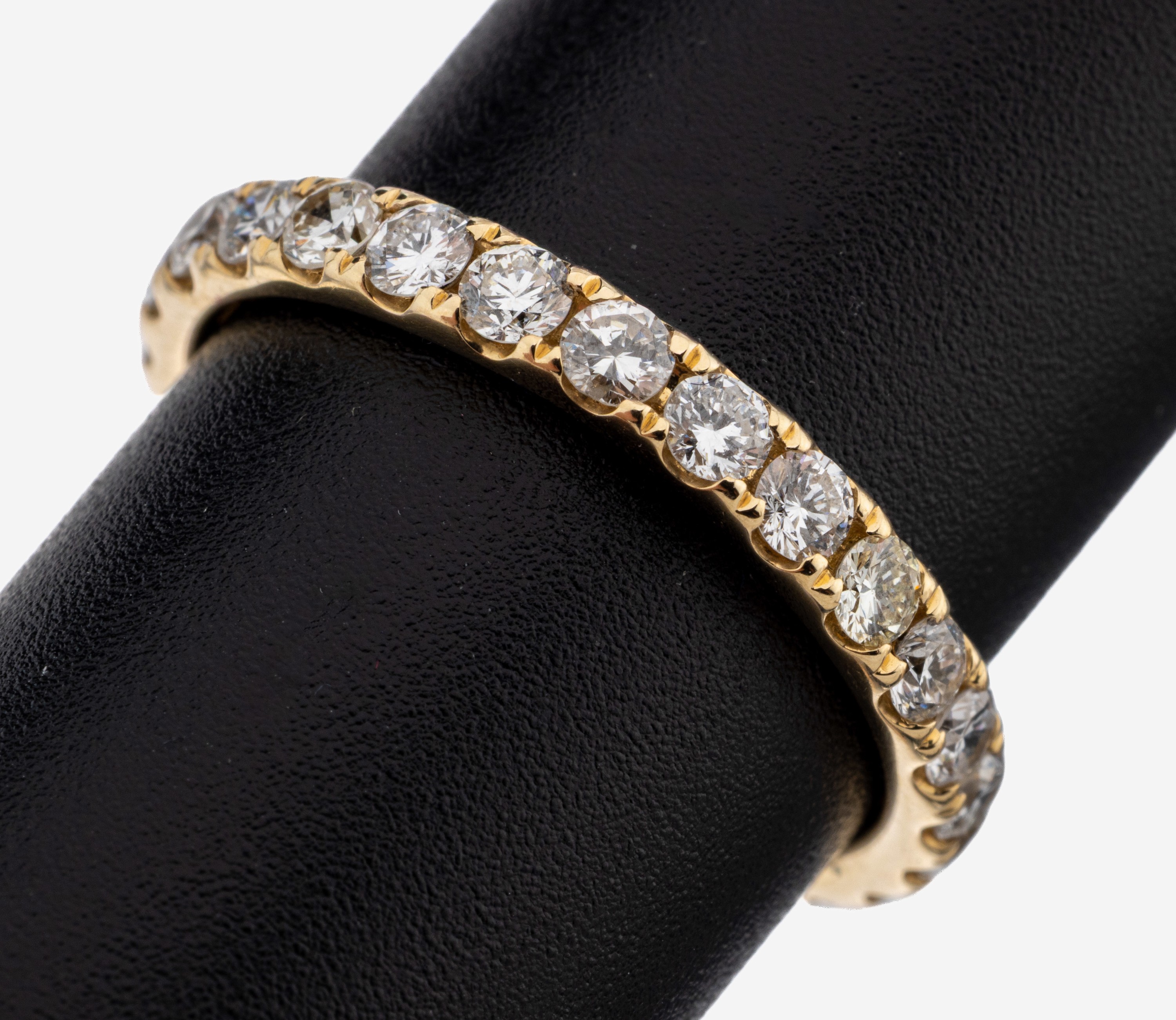 Image 27122365 - 14 kt gold brilliant-memoryring , YG 585/000, 26 brilliants total approx. 1.32 ct ...