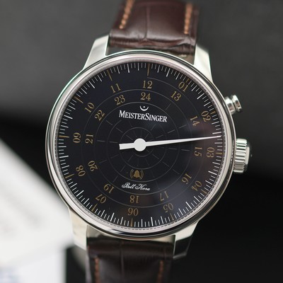 27122309b - MEISTERSINGER Bell Hora nahezu neuwertige, ungetragene Einzeiger-Herrenarmbanduhr ...