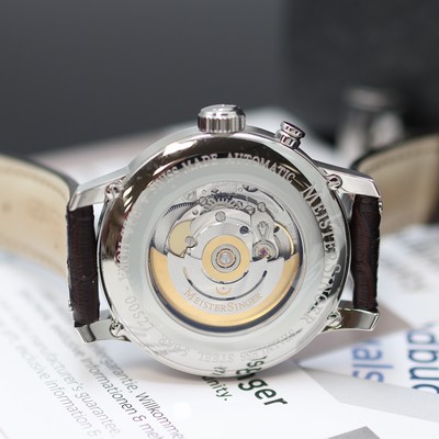 27122309f - MEISTERSINGER Bell Hora nahezu neuwertige, ungetragene Einzeiger-Herrenarmbanduhr ...