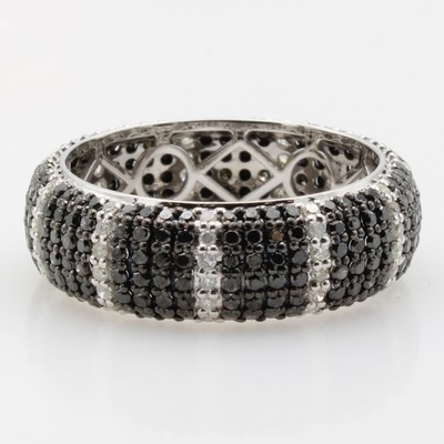 Image Ring mit Brillanten und Diamanten, WG 585/ 000, 264 Diam. zus. ca. 1.39 ct Schwarz ...