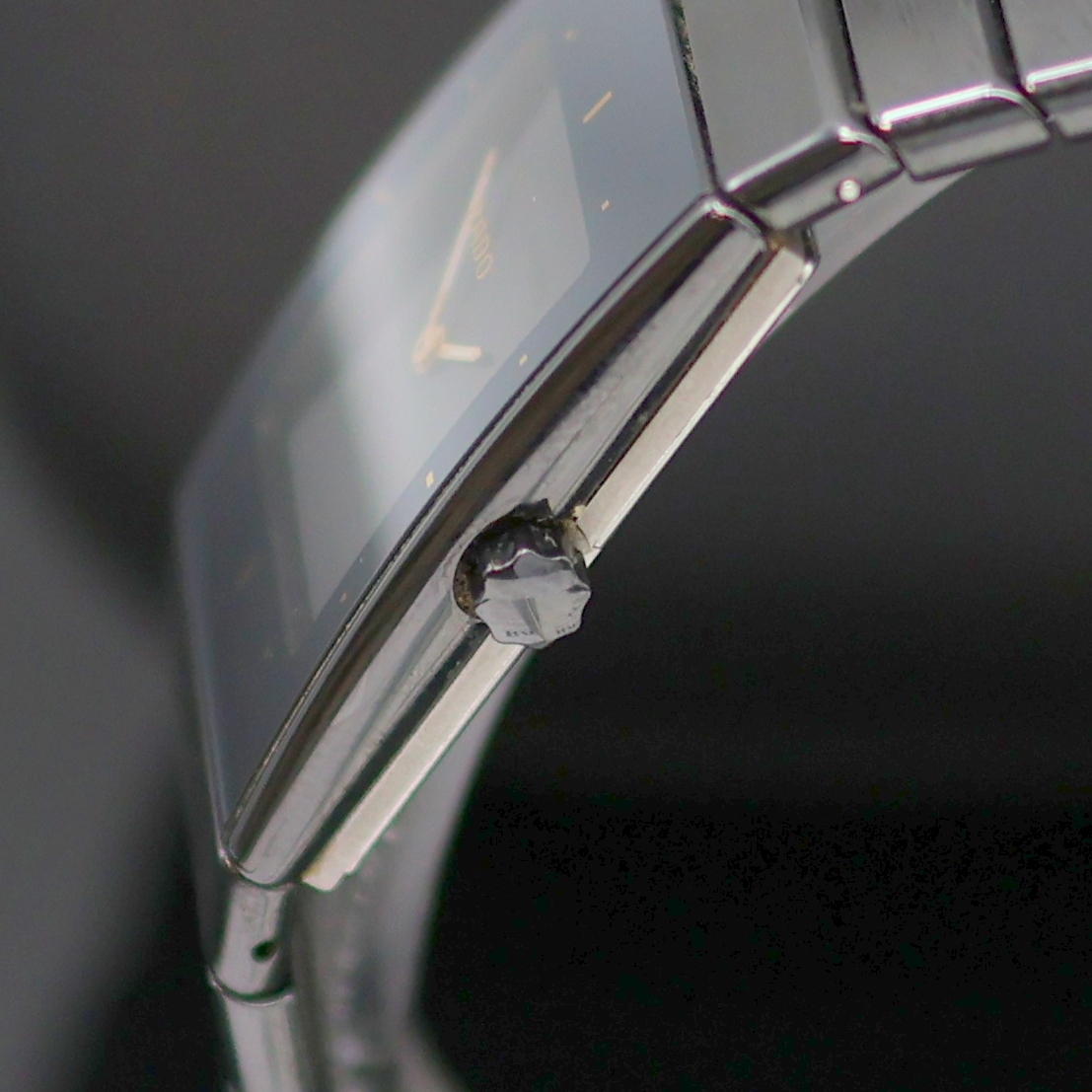 Detail e: RADO Diastar Herrenarmbanduhr mit Multifunktionsanzeige Referenz 193.0324.3, Schweiz verk. lt. beil. Pap. 11/1994, quarz, Keramikgeh., 4-fach ...