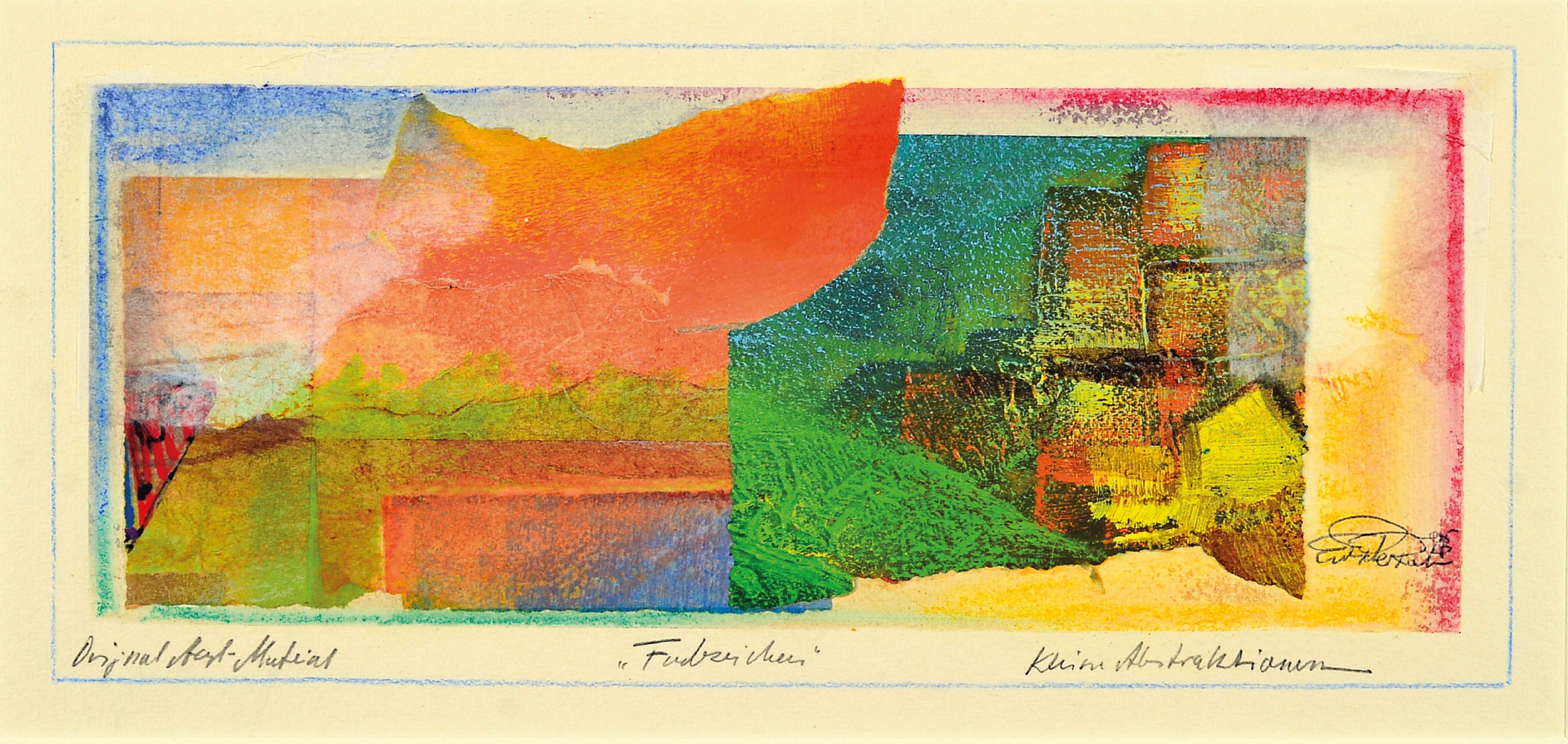 Image 27122661 - Ernst Peter Rade, geb. 1938, 2 Farbkreidezeichnungen ´Farbzeichen´ aus der Serie ´Kleine ...