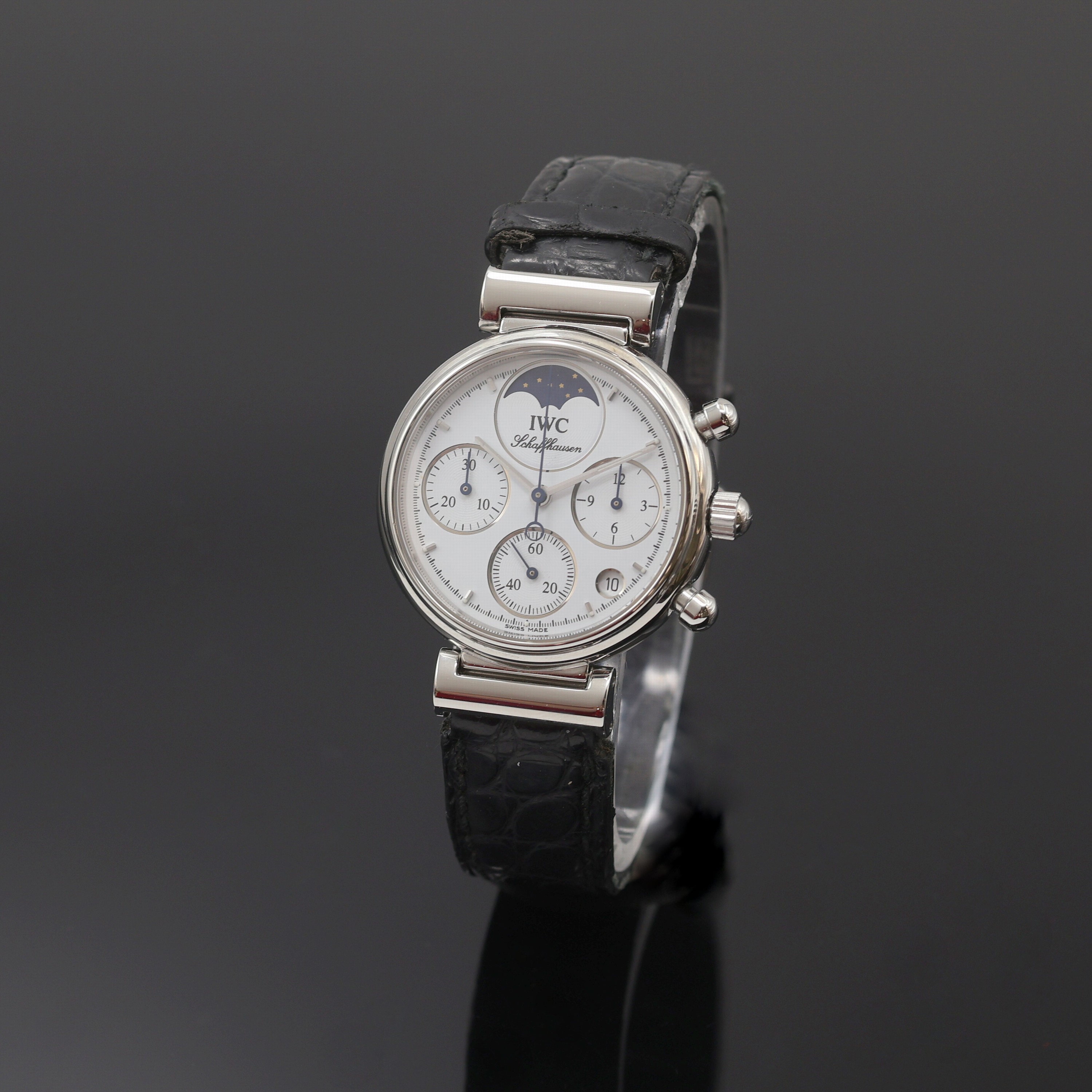 Image 27122667 - IWC Da Vinci Damenarmbanduhr Referenz 3736, quarz, Edelstahlgeh. inkl. orig. Lederband ...