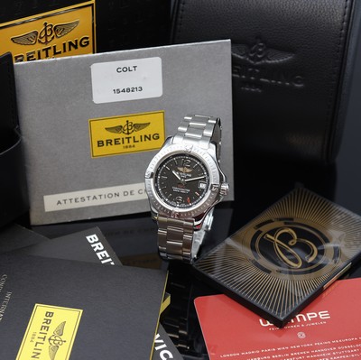 Image BREITLING Colt Lady Damenarmbanduhr Referenz A7738811, quarz, Chronometer in Edelstahl ...