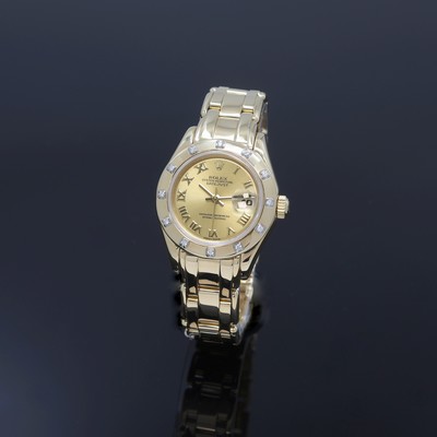 Image ROLEX Damenarmbanduhr Oyster Perpetual Pearlmaster Referenz 69318, Automatik, N -Serie, ...