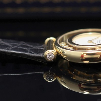 27122671b - CHOPARD Happy Diamonds Damenarmbanduhr Referenz 4112 20/4780-20, quarz, beids. vergl. GG ...